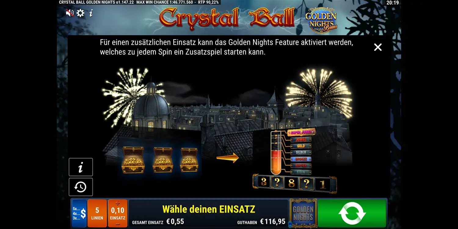 Feature bei Crystal Ball Golden Nights