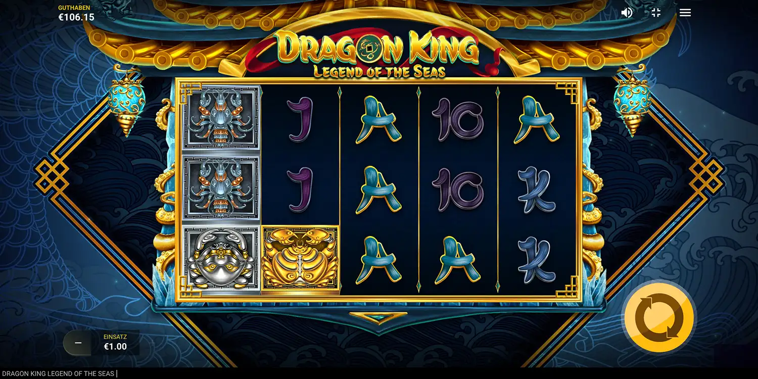 Spieloberfläche bei Dragon King Legend of the Seas