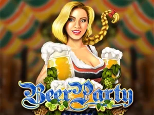 Slot-Titelbild: Blonde Dame im Dirndl mit 2 Bierkrügen