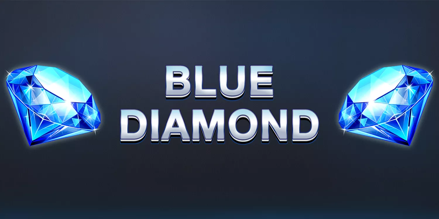 2 blaue Diamanten und Schriftzug "Blue Diamond"