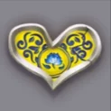Gelbes Herz-Symbol
