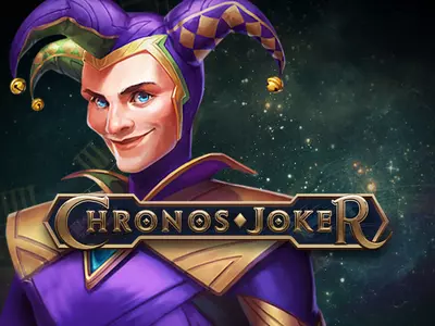 Der Joker grinst hinter dem Chronos Joker Schriftzug