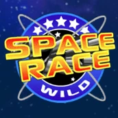 Das Wild-Symbol mit der Aufschrift "Space Race"