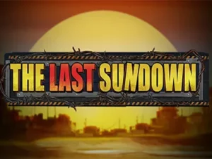Schritzug "The Last Sundown" und im Hintergrund eine untergehende Sonne