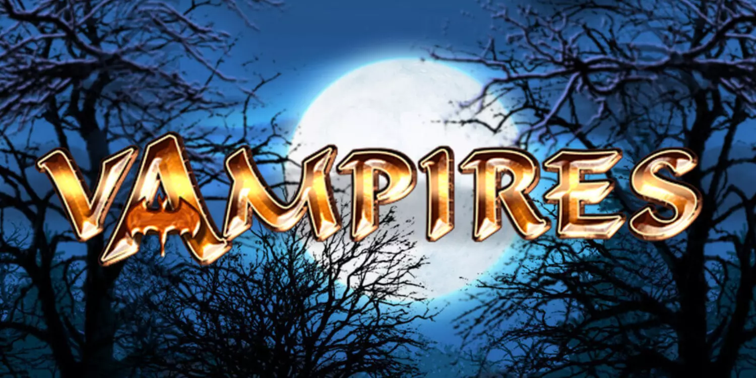 Am Nachthimmel erscheint bei Vollmond der Vampires Schriftzug.
