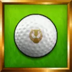 Golfball auf grüner Wiese