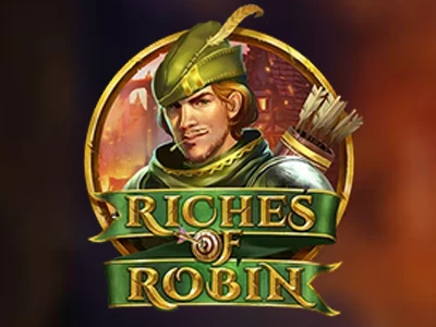 Robin Hood mit Schriftzug "Riches of Robin"