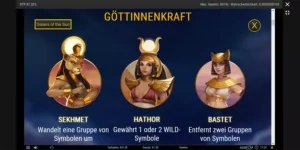 Die Göttingen Sekhmet, Hathor und Bastet