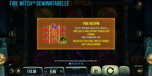 Fire-Respin bei Fire Witch