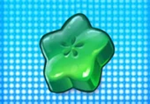 Grünes Bonbon in Form eines Sterns