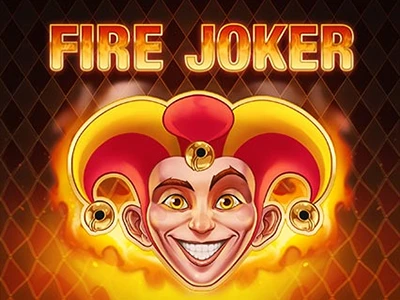Grinsender Joker umgeben von Feuer mit Schriftzug "Fire Joker"