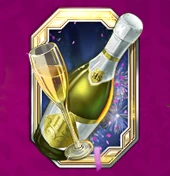 Champagnerflasche und Glas (Scatter-Symbol)