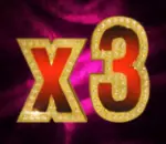 x3 Zeichen auf violettem Hintergrund
