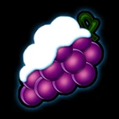 Schneebedeckte Weintrauben