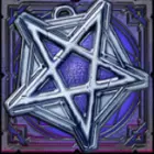 Pentagramm auf lila Hintergrund