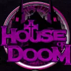 Lila House of Doom Schriftzug