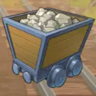 Wagon mit Steinen
