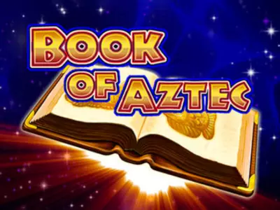 Book of Aztec Schriftzug über einem aufgeschlagenen Buch