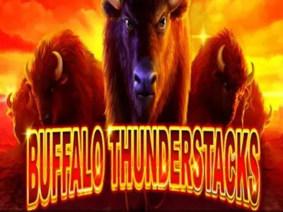 Büffel hinter dem Buffalo Thunderstacks Schriftzug.