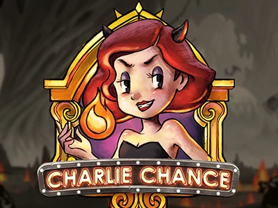 Rothaarige Teufelin mit Schriftzug "Charlie Chance"
