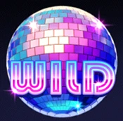 Discokugel mit Aufschrift "Wild"