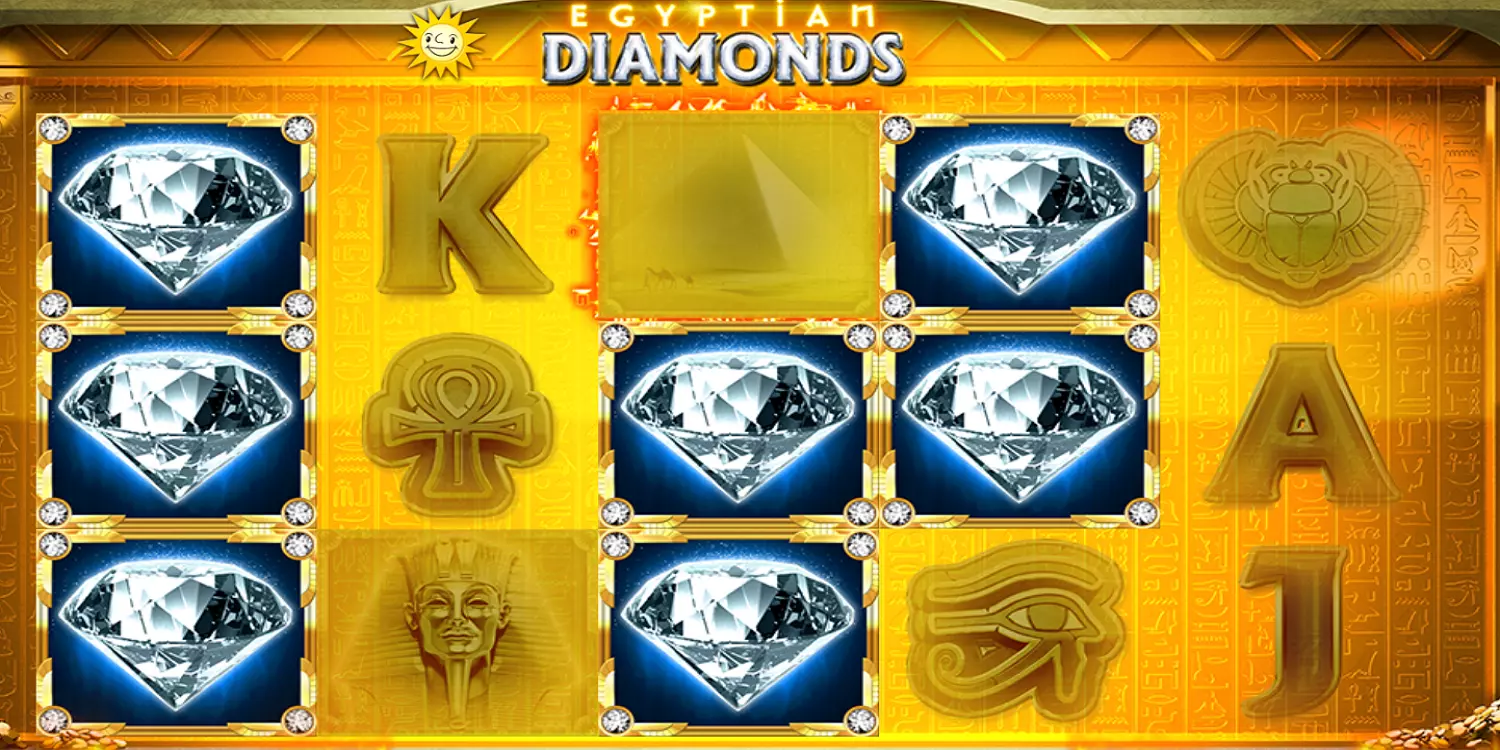 7 Diamanten lösen ein Bonusfeature bei Egyptian Diamonds aus. 
