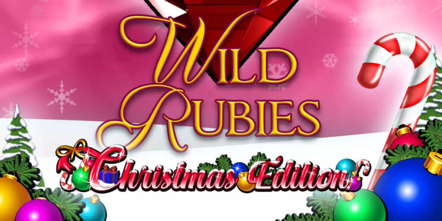 Wild Rubies Christmas Edition Schriftzug auf weihnachtlichem Hintergrund 