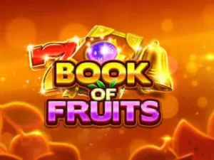 Book of Fruits Schriftzug mit Früchten und den Symbolen des Slots