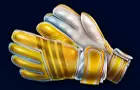 Gelbe Handschuhe des Torwarts