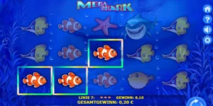 Mehrere orange Fische führen bei Mega Shark zum Gewinn.