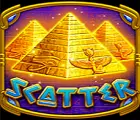 3 Pyramiden mit Scatter-Schriftzug