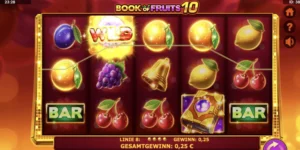 Mehrere Orangen-Symbole führen bei Book of Fruits 10 zum Gewinn.