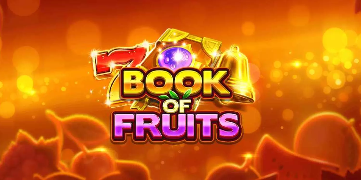 Book of Fruits Schriftzug mit den Früchten des Slots 