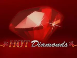 Ein roter Edelstein mit dem Hot Diamonds Schriftzug.