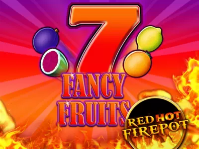 Fancy Fruits Red Hot Firepot Schriftzug mit den Symbolen des Slots