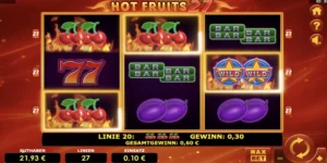 Mehrere Kirschen-Symbole führen bei Hot Fruits 27 zum Gewinn.