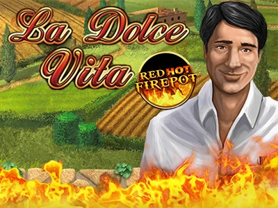 Winzer vor seinem Weingut, daneben das Logo von La Dolce Vita Red Hot Firepot
