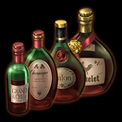 4 verschiedene Weinflaschen
