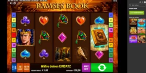 Starten des 5x3 Slots Ramses Book