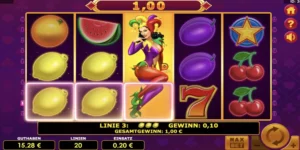 Mehrere Zitronen-Symbole mit einem Wild führen bei Lucky Joker 20 zum Gewinn.