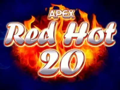 Red Hot 20 Schriftzug brennend