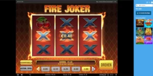Gewinn von 1,20 EUR beim Slot "Fire Joker"