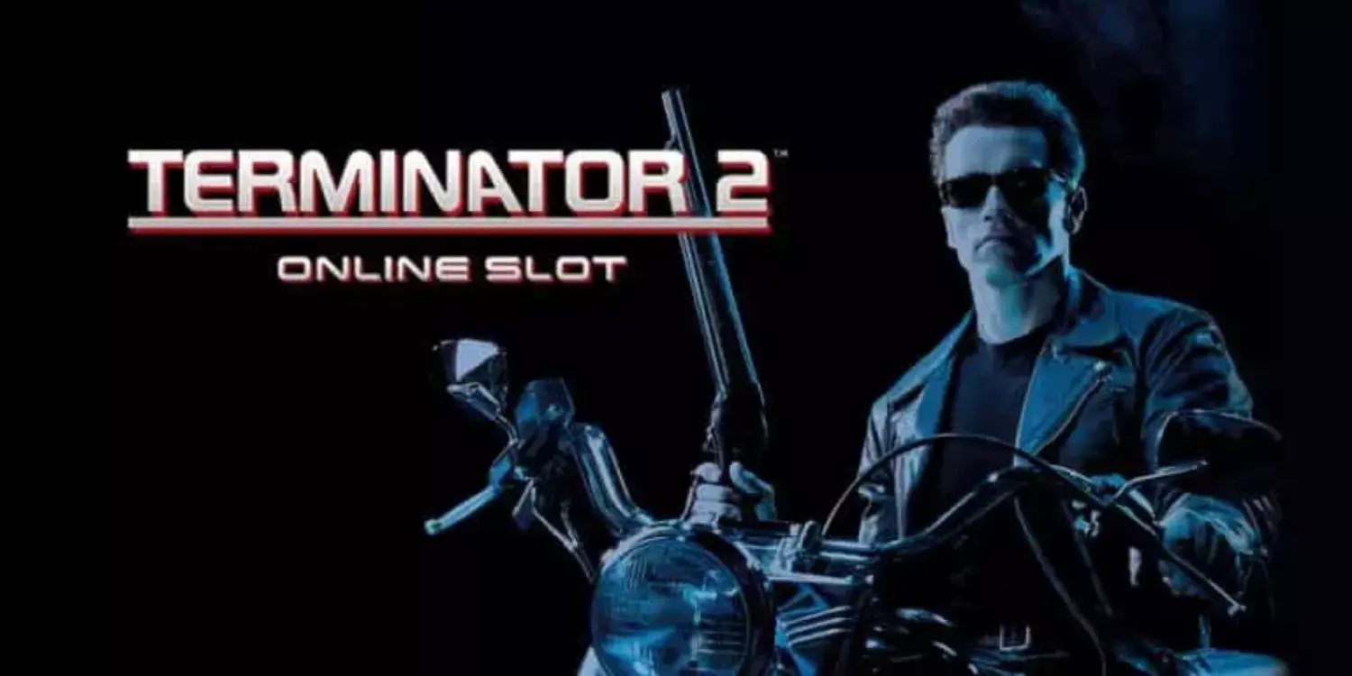 Terminator 2 Schriftzug neben dem Terminator 