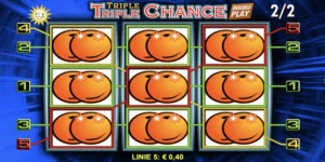 Mehrere Orangen führen bei Triple Triple Chance Double Play zum Gewinn.