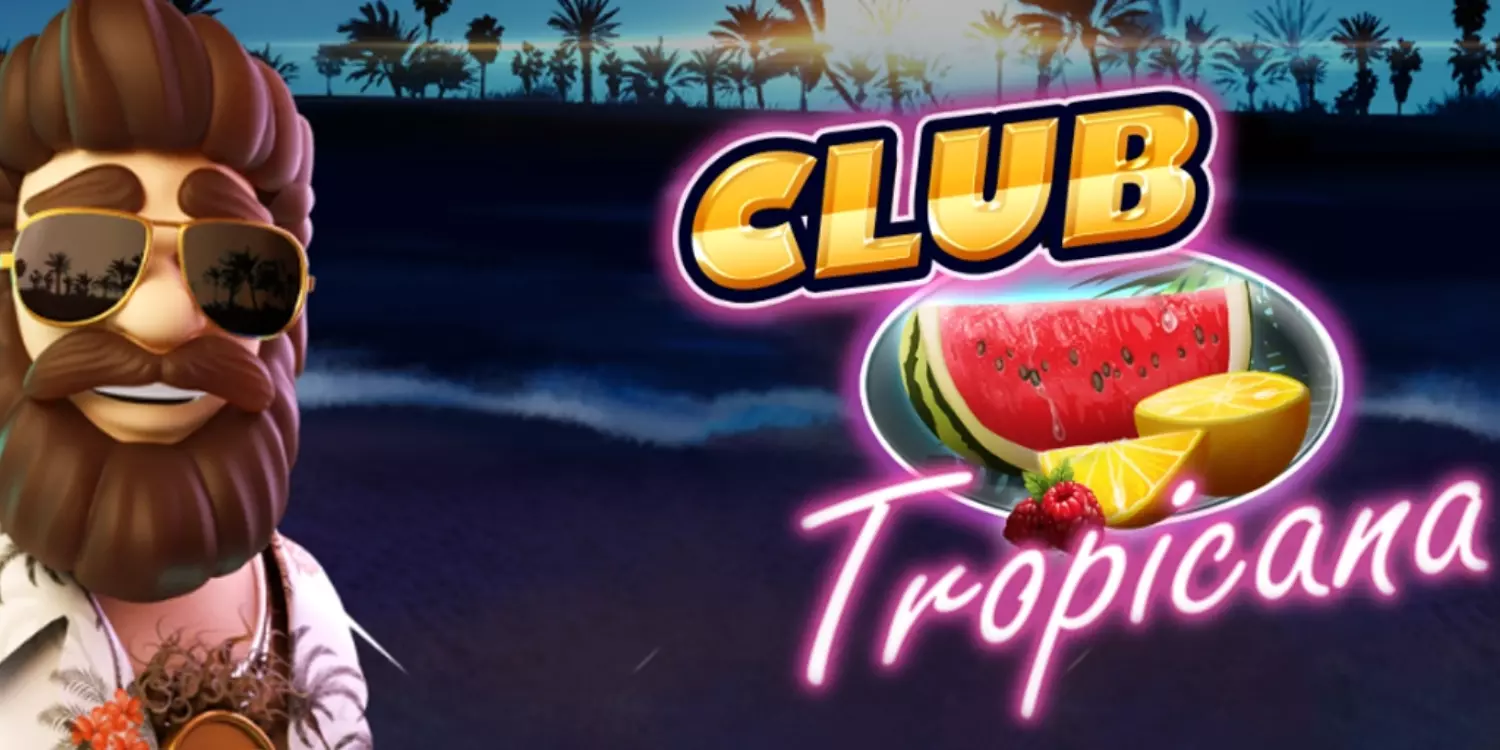 Club Tropicana Schriftzug mit einer Melone