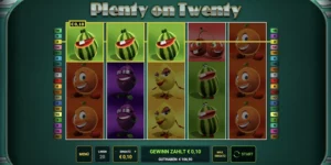 Mehrere Melonen führen bei Plenty on Twenty zu einem Gewinn.