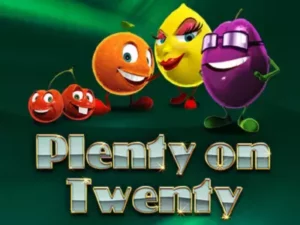 Der Plenty on Twenty Schriftzug mit einigen Früchten.
