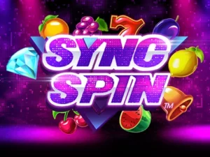 Schriftzug "Sync Spin" umgeben von diversen Früchten