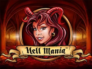 Teufelin neben Schriftzug "Hell Mania"
