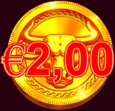 Münze mit Aufschrift "2 Euro"